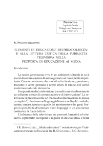 ElEmEnti di EducazionE dEi prEadolEscEn- ti alla