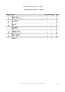 Medagliere Cinture Colorate - FIAM Federazione Italiana Arti Marziali