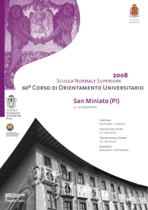 2008 San Miniato (PI) 60° Corso di Orientamento Universitario