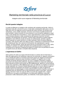 Marketing territoriale nella provincia di Lucca