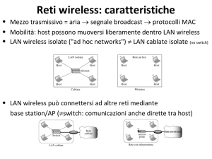 Reti wireless: caratteristiche