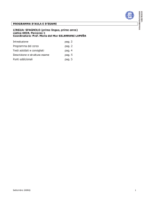 PROGRAMMA D`AULA E D`ESAME LINGUA: SPAGNOLO (prima