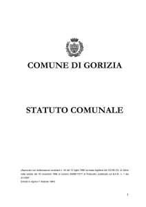 COMUNE DI GORIZIA STATUTO COMUNALE