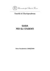 A.A. 2008-2009 - Scuola di Giurisprudenza - UniFI