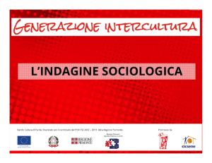 L`INDAGINE SOCIOLOGICA - Generazione Intercultura