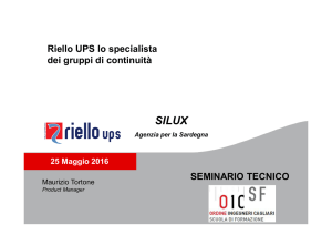 RIELLO UPS_Presentazione Meeting OIC