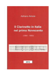 Il Clarinetto in Italia nel primo Novecento (1900
