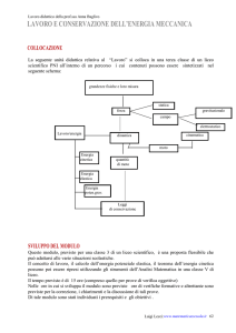 lavoro e conservazione dell`energia meccanica collocazione