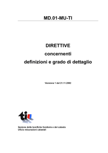 MD.01-MU-TI DIRETTIVE concernenti definizioni e grado di dettaglio