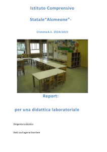 REPORT DIDATTICA LABORATORIALE Scuola