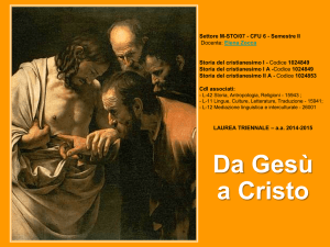 Slides_Da Gesù a Cristo - lettere.uniroma1.it