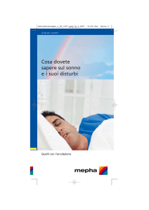 Cosa dovete sapere sul sonno e i suoi disturbi (ed. Mepha, 40 pag.)