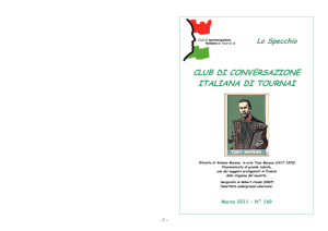 Lo Specchio CLUB DI CONVERSAZIONE ITALIANA DI TOURNAI