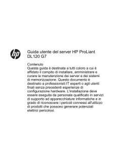 Guida utente del server HP ProLiant DL120 G7