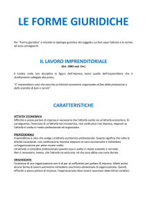 le forme giuridiche - Camera di Commercio di Brescia