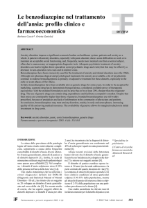 Le benzodiazepine nel trattamento dell`ansia: profilo clinico e