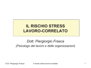 IL RISCHIO STRESS LAVORO