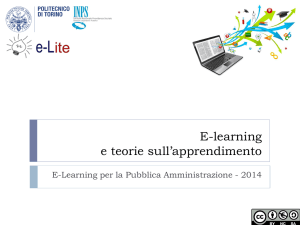 E-learning e teorie sull`apprendimento - e-Lite