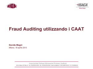 Fraud Auditing usando i CAAT