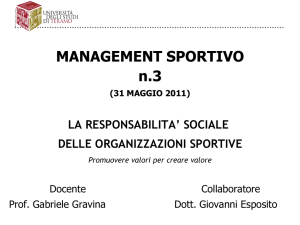 Perché parlare di responsabilità sociale nello sport