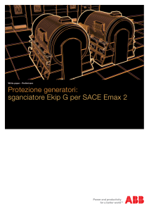 Protezione generatori: sganciatore Ekip G per SACE Emax 2