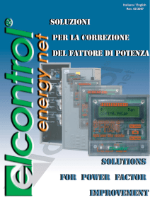 Power factor correction bank - Energy analyser manufacturer