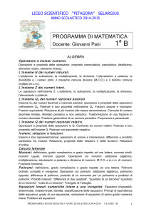1^b_matematica - Liceo Scientifico Pitagora | Selargius