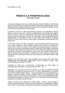Freud e la Parapsicologia - AISM Associazione Italiana