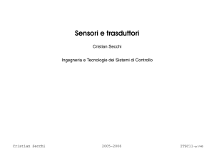 Sensori e trasduttori - Materiale didattico per gli alunni a cura della