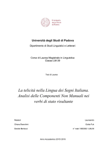 La telicità nella Lingua dei Segni Italiana. Analisi