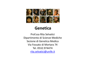 Genetica INFERMIERISTICA 1