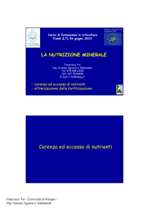 La nutrizione minerale