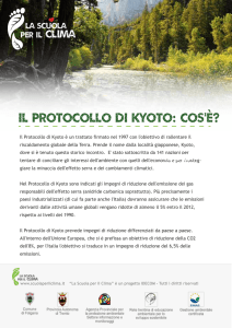 Il protocollo di Kyoto: cos`è?