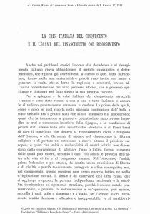 la crisi italiana del cinquecento e il legame del rinascimento col