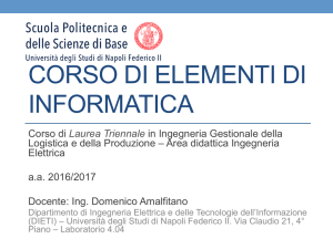 Lezione 04 Corso Elementi di Informatica