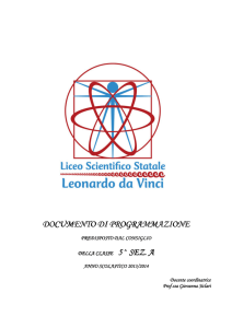 documento di programmazione - Liceo Scientifico “Leonardo da Vinci”