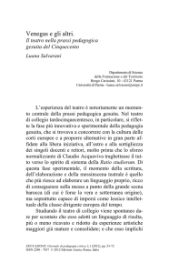 Venegas e gli altri. - Educazione. Giornale di pedagogia critica