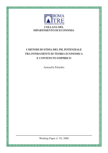 I METODI DI STIMA DEL PIL POTENZIALE TRA