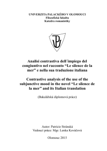 Analisi contrastiva dell´impiego del congiuntivo nel racconto