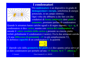 I condensatori - Sezione di Fisica