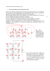 Circuito equivalente trasformatore trifase