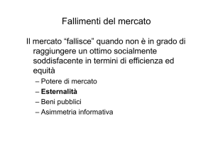 Esternalità - Dipartimento di Economia, Statistica e Finanza