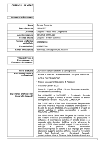 curriculum vitae - Comune di Milano