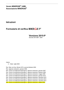 Instruzioni per il formulario di verifica Minergie-P