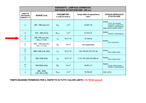 Allegato 1: Tabella tempi massimi di esposizione