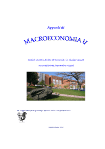Appunti di Macroeconomia - Dipartimento di Economia, Statistica e