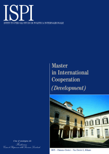 Master in International Cooperation (Development)