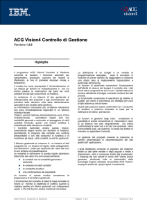 ACG Vision4 Controllo di Gestione