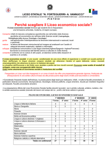 Perché scegliere il Liceo economico sociale?