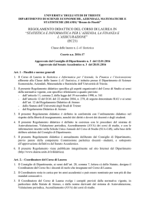 regolamento didattico del corso di laurea in - DEAMS